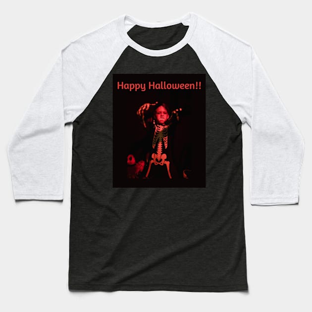 Halloween Baseball T-Shirt by Blissfulry